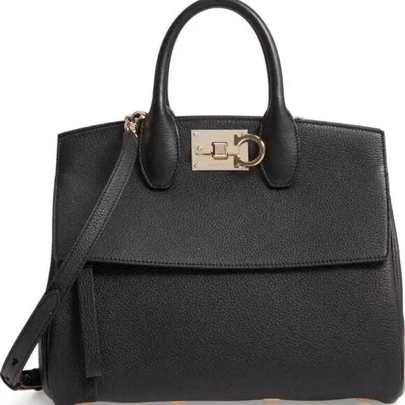 Salvatore Ferragamo Studio Bag Small Leather Satchel - Picture 1 of 15